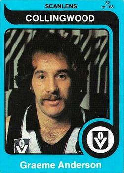 1980 Scanlens VFL #32 Graeme Anderson Front